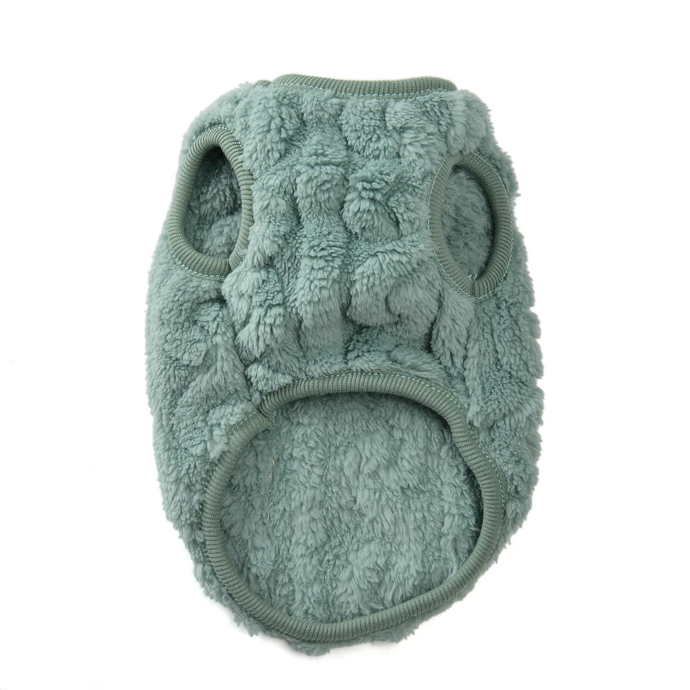 Fleece Warm Dog Cloth Sleeveless Soft Cozy Plush Vest Puppy Winter Overall for Small Medium Pet Sweatshirt  for Dog and Cat