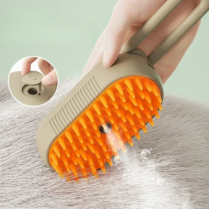 1~2pcs Steam Pet Brush 3-in-1 Massage Dog Steamy Brush Spray Beauty Tangled and Loose Hair Removal Cats Grooming Comb Dogs