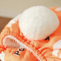 Dog Autumn and Winter Clothing Splash-proof Puppy Warm Four-legged Cotton Clothing Pet Outdoor Waterproof Clothing Teddy Puppy