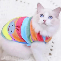 Cartoon Fleece Pet Cat Clothes Winter Warm Pet Dog Vest Puppy Cat Sweater Dog Clothes For Small Dogs Cats Coat Jacket Pet Outfit