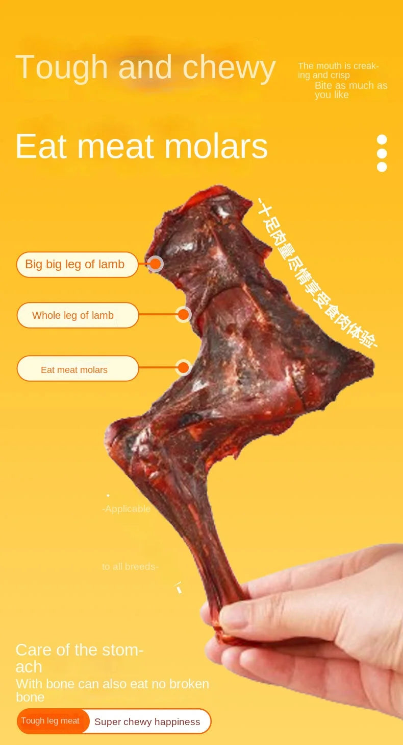 Pet Snacks Dried Lamb Legs Dog Snacks Crispy Big Bones Adult Dog and Puppy Molar Sticks Tooth Cleaning Bone Food Pet Snacks