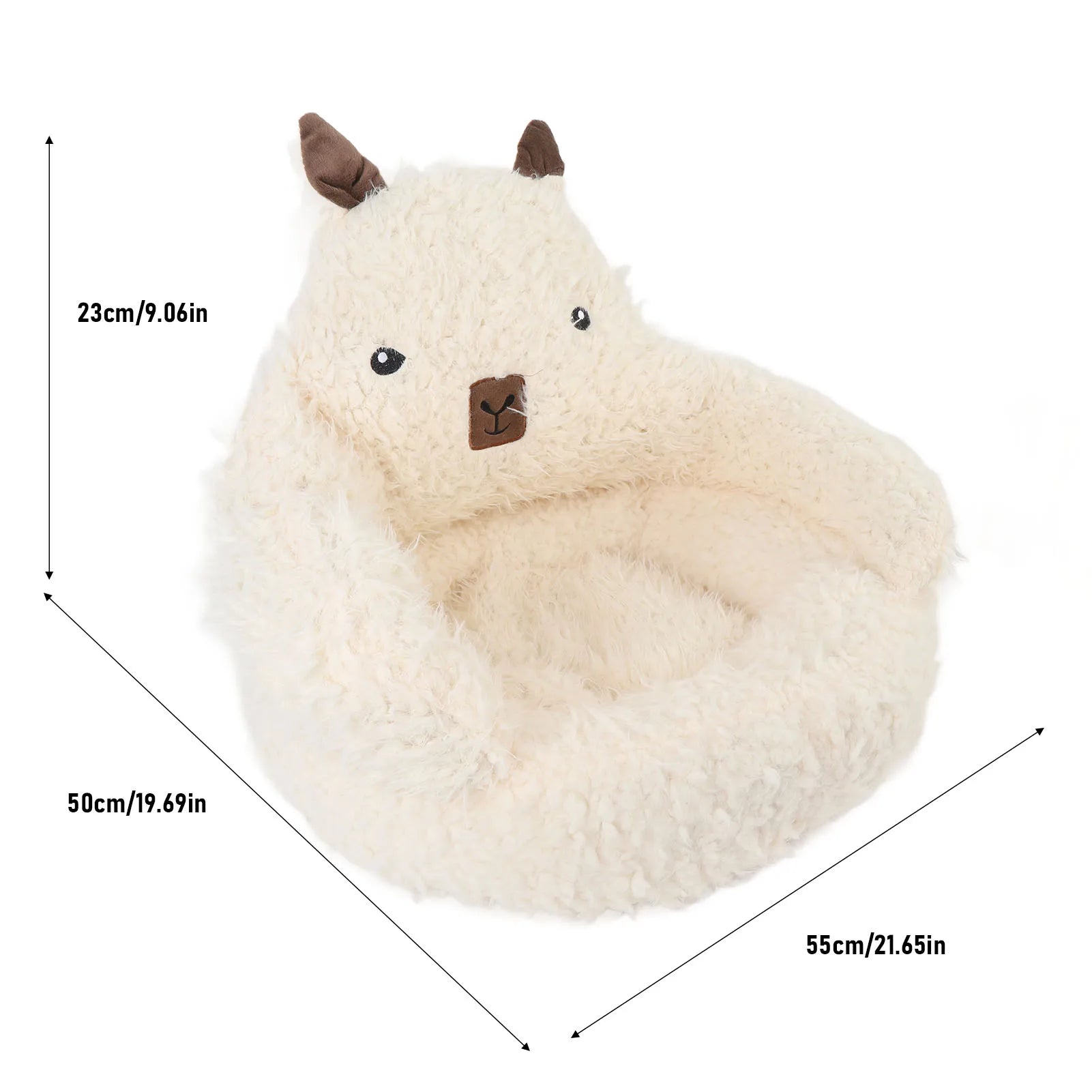 Pet Sofa Bed Winter Christmas Warm Cotton PP Comfortable Washable Relaxing Winter Cat Couch Bed for Puppy Kitty