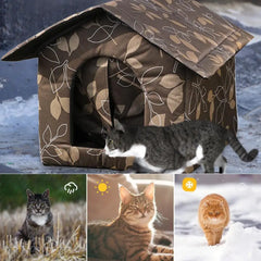 Cat House Waterproof Outdoor Winter Warm Pet Cat Cave Sleeping Beds Tent Home Foldable and Washable for Small Dog Puppy Supplies