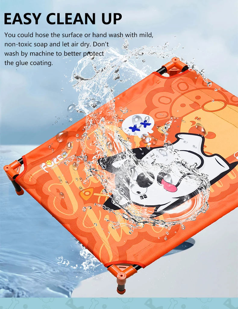 Elevated Dog Bed with Breathable Mesh | Portable Raised Pet Bed for Small, Medium & Large Dogs | Outdoor Cooling Dog Bed for Camping & Beach