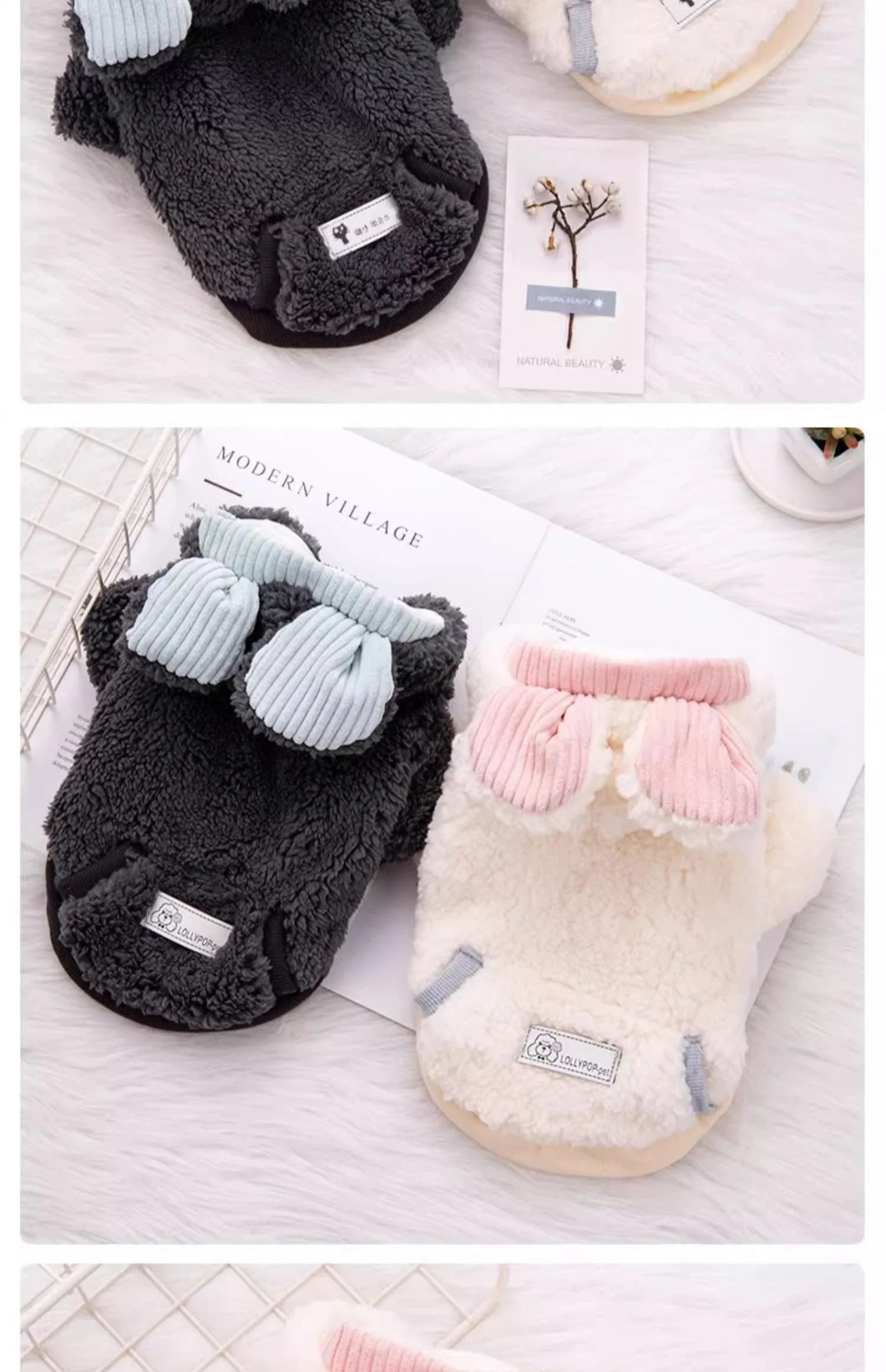 Thickened Fluffy Cotton Coat For Kittens Autumn Winter Clothes British Short Hair Doll Puppy Anti Shedding Warm Cat Jacket