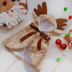 1PC Halloween Pet Costume Funny Elk Cloak for Small Dogs Cute Christmas Cat Cosplay Outfit