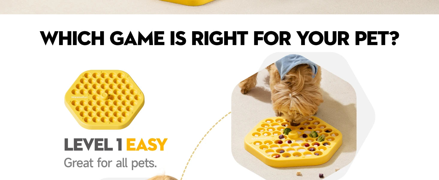 MEWOOFUN Dog Puzzle Toys Slow Feeder Toy Interactive Puzzle Game Dog Toys for dogs Cat Puzzle Toys Level 3