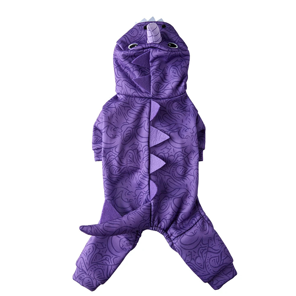 Dog Clothes Purple Illusion Unicorn Autumn/Winter Christmas Halloween Pet Dress up Holiday Party Fighting Teddy Pet Clothing