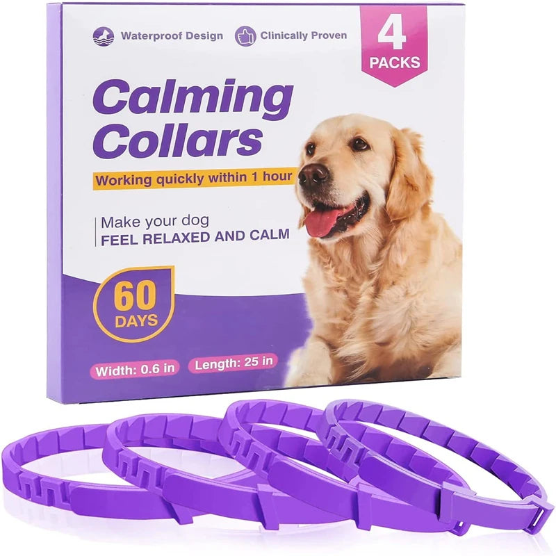 3/4 Pc Dogs Calming Pheromone Collars Cats Relieve Anxiety Adjustable Comfortable Collar For Puppy Kitten Large Pets Accessories