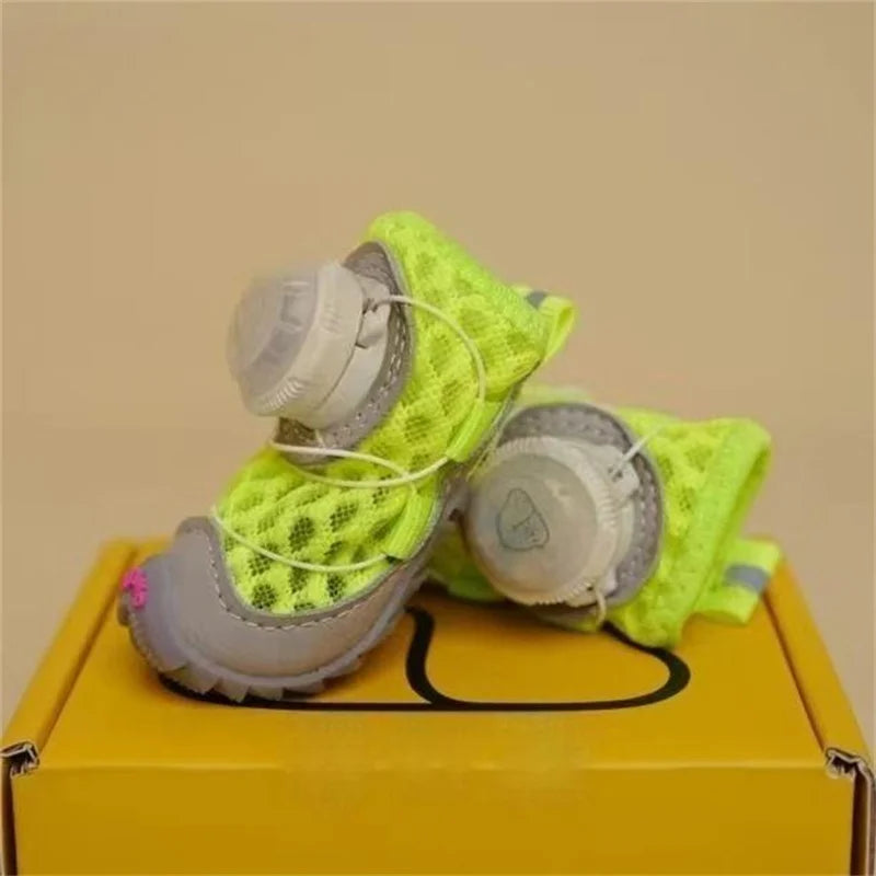 Pet glowing shoe lamp, bear teddy collar lamp, chest and back night lamp, night-time dog walking anti-loss shoe lamp