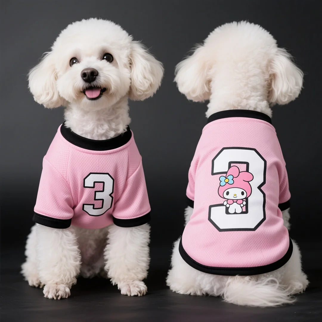 2025 Pet Dog Clothing Set Vests and T-Shirts Breathable and Cool Summer Apparel Brand Mellody IP Licensed Patterns Dog King