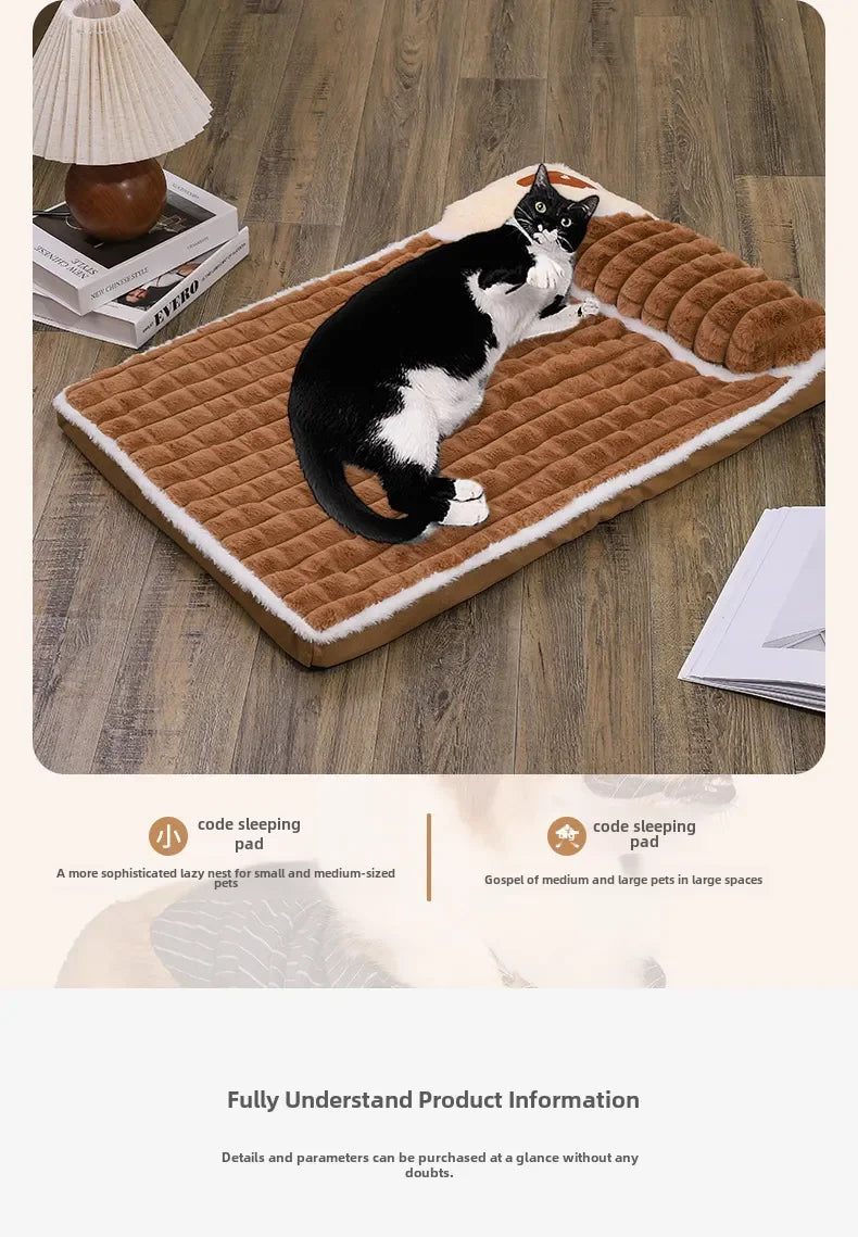 Cross-Border New Arrival Sleeping Dog Mat Winter Warm Removable Washable Kennel Mattress Pet Supplies Large Dog Dog Bed
