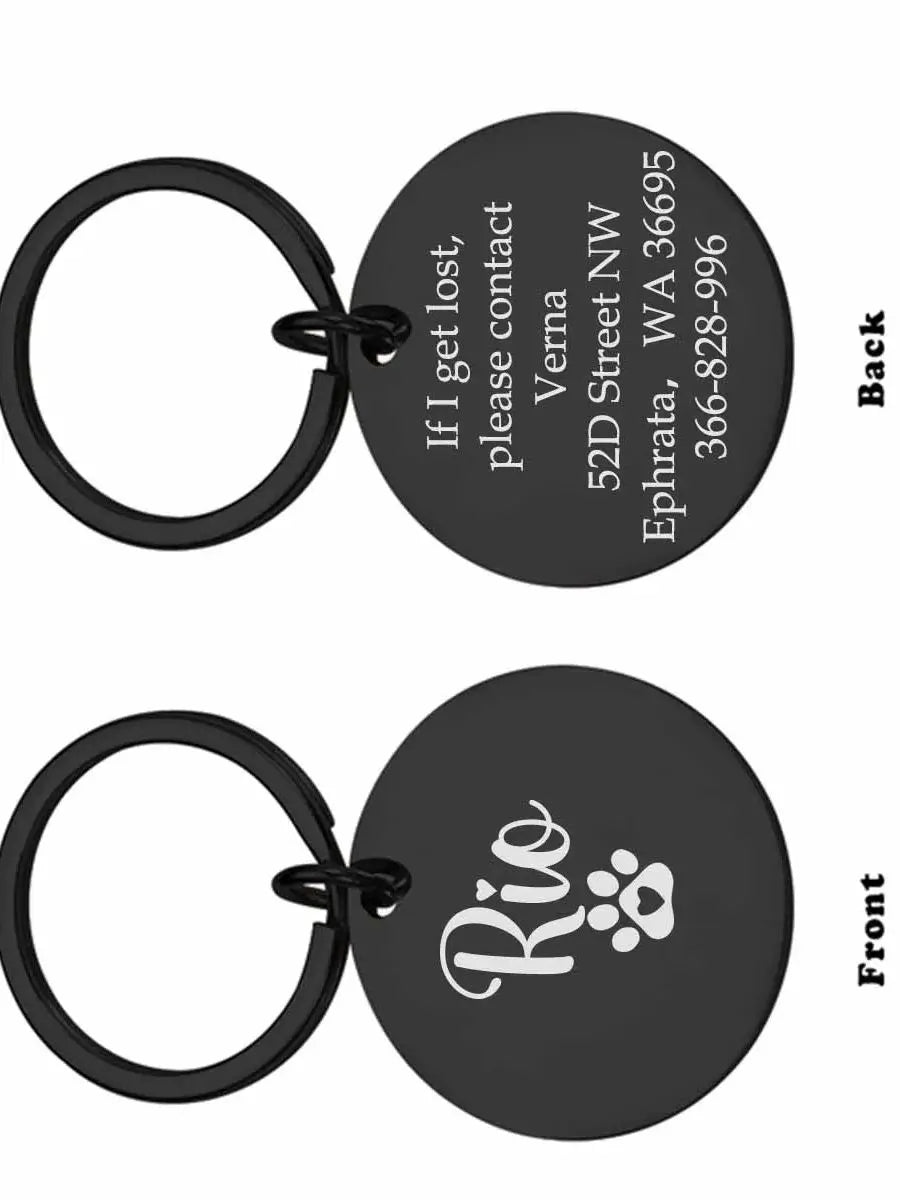 1pc Cartoon Personalized Text Personalized Dog Tags Customized Dog Collar With Name Customized Pet Print Medal For Pets