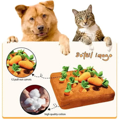 Carrot Snuffle Mat for Dogs Cats Puzzle Toy with Carrots for Small Medium Large Interactive Pet Stress Relief Dogs Chew Toys