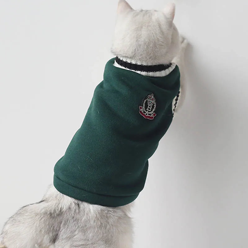 Cat Dog Sweater Pullover Winter Pet Clothes for Small Dogs Cat Vest Puppy Jacket Pet Cat Clothing Kitty Costume Ubranka Dla Psa