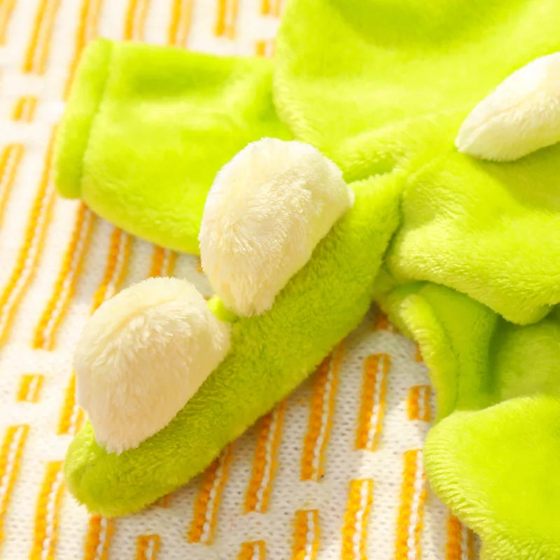 New Small Dinosaur Transforming Dog Clothes Autumn Winter Flannel Warm Teddy Cat Pet Clothes Dog Jumpsuits Rompers