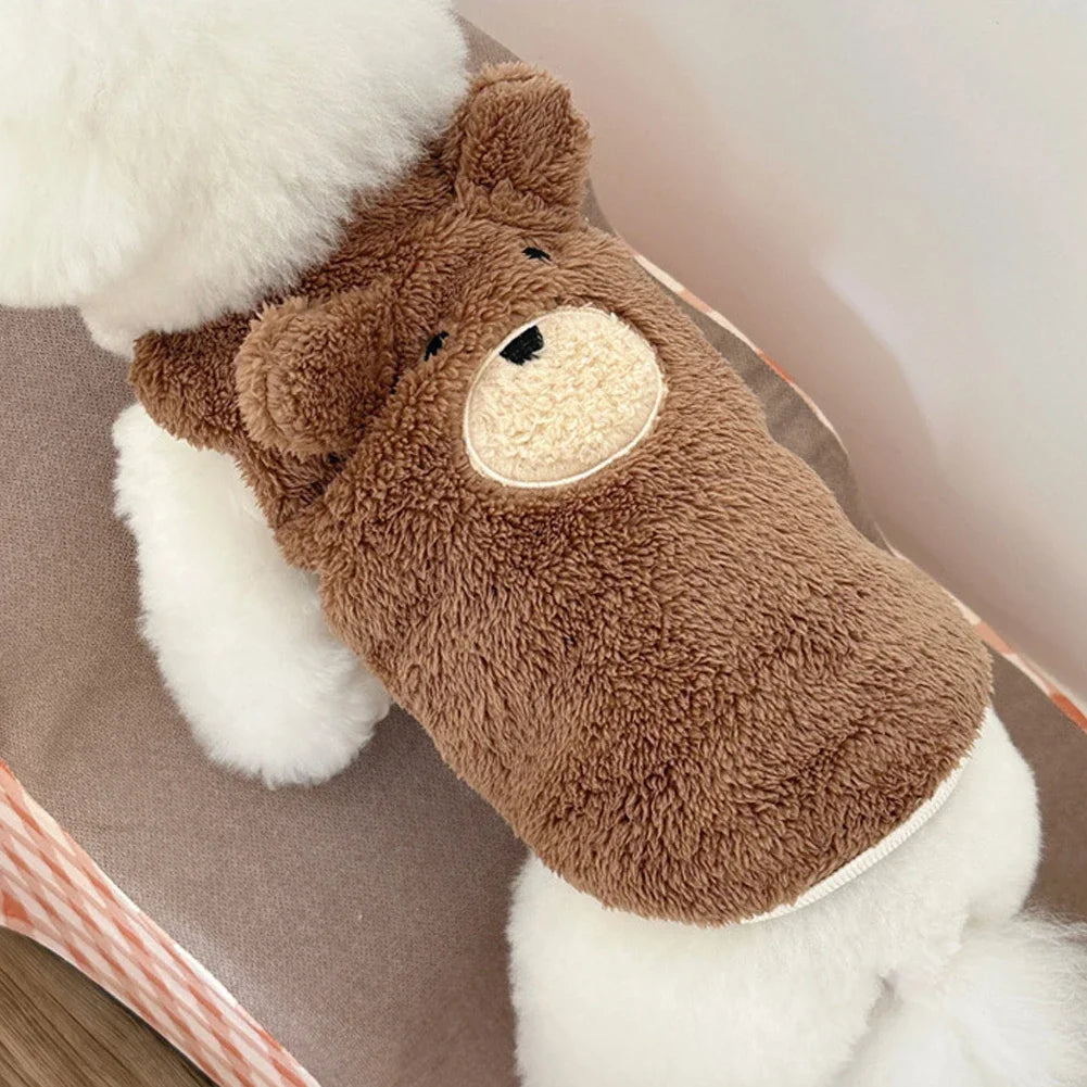 1.5-11.5kg Winter Dog Clothing Soft Plush Teddy Bear Sweater Vest Warmth Pets Cute Clothes Teddy Schnauzer Clothes Puppy Clothes
