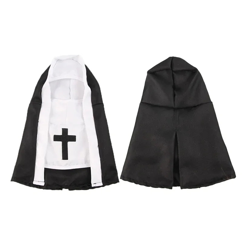 Pet Cat Halloween Costumes Nun Cloak For Small Pet Cosplay Dress Kawaii Pet Clothes Cat Kitten Puppy Funny Accessoties Gift