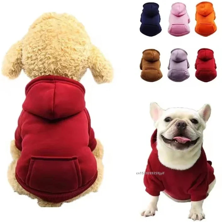 Autumn Winter Pet Cat Cotton Hooded Sweatshirts for Small Dogs Cats Clothes Warm Coat Puppy Hooded Sweats