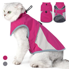 Winter Warm Thickness Windproof Cat Jacket Cat Clothes for Cats, Small Cats and Dogs