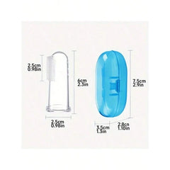 1pc Pet Finger Toothbrush for Dogs & Cats – Soft Silicone Brush for Breath Care & Gum Health, Portable, No Box Included