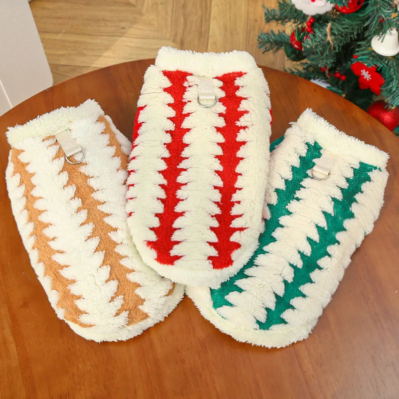 Christmas Day cat clothes, cat pet clothes, autumn and winter dog clothes, plush new products, holiday high