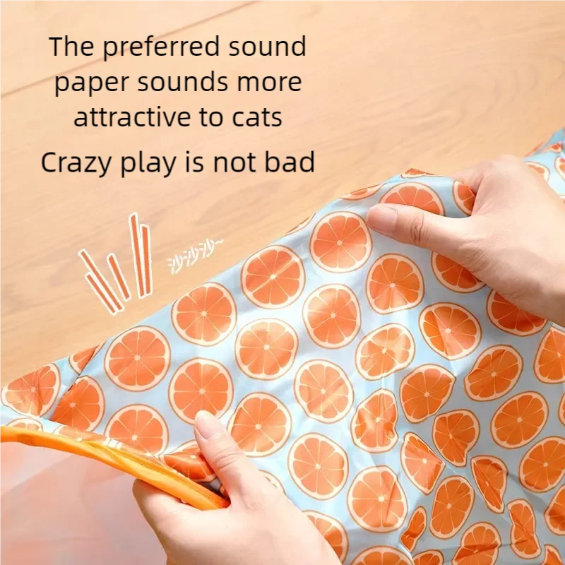 Cat Teaser Stick Collapsible Cat Tunnel Set With Rattling Paper Chewable Toys For Indoor Cats Kittens Interactive Safe Supplies