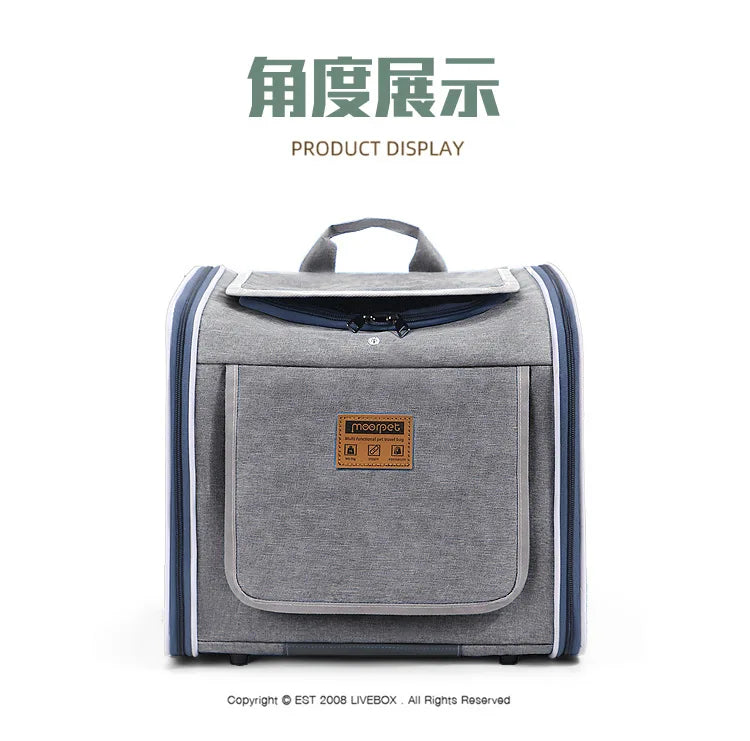 Mo Chong Car-mounted Pet Bag, a Portable Handheld and Backpack for Outdoor Use. Nordic-style Bicycle-mounted Cat Bag and Dog Bag