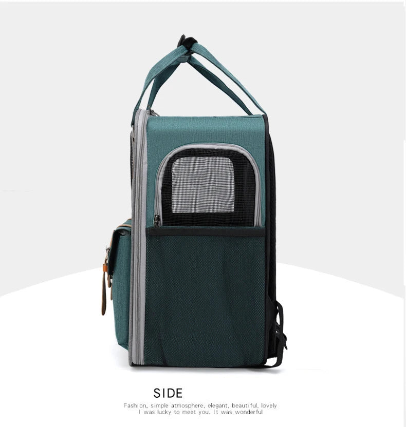 Pet Carrier Backpack for Cats Three-Sided Breathable Thickened Wear-Resistant Sun-Protective Travel Cat Bag Portable Pet Luggage