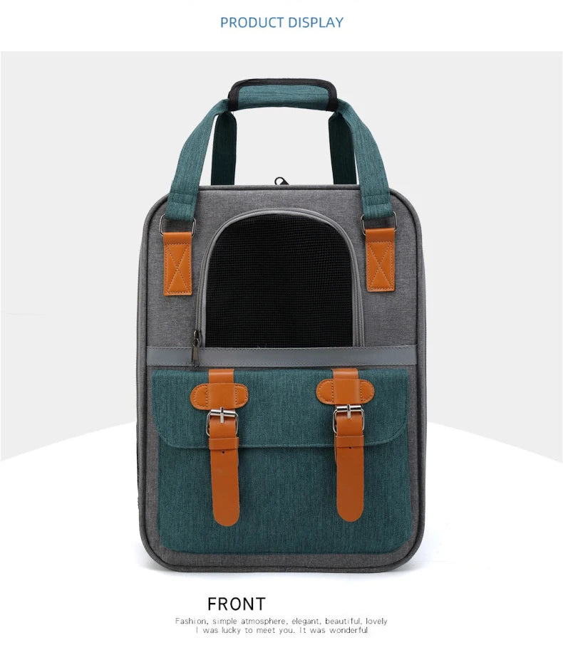 Pet Carrier Backpack for Cats Three-Sided Breathable Thickened Wear-Resistant Sun-Protective Travel Cat Bag Portable Pet Luggage