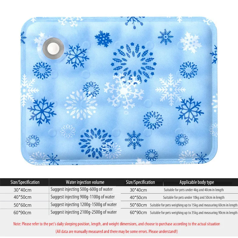 ❄️ Summer Cooling Gel Mat for Dogs & Cats – Ice Cushion Pet Cooling Blanket, Durable Water Mat for Bed, Sofa & Floor