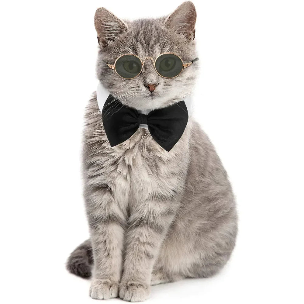 Dog Cat Tuxedo Collar Cat Wedding Bowtie Puppy Bow Tie Tux Collar Costume Birthday Easter Valentines Dog Bowtie Pet Accessories