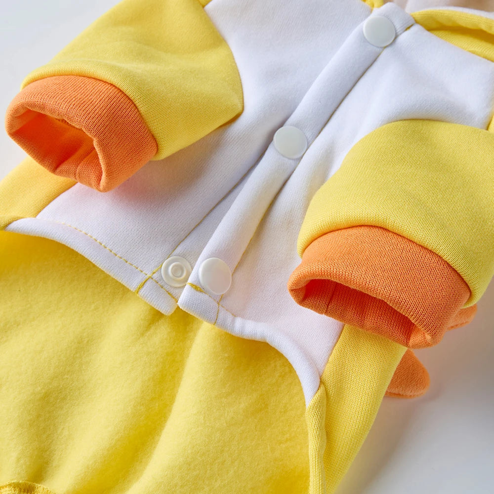 Dog Clothes Little Yellow Chicken Autumn/Winter Christmas Halloween Pet Costumes Holiday Party Bulldog Teddy Pet Apparel