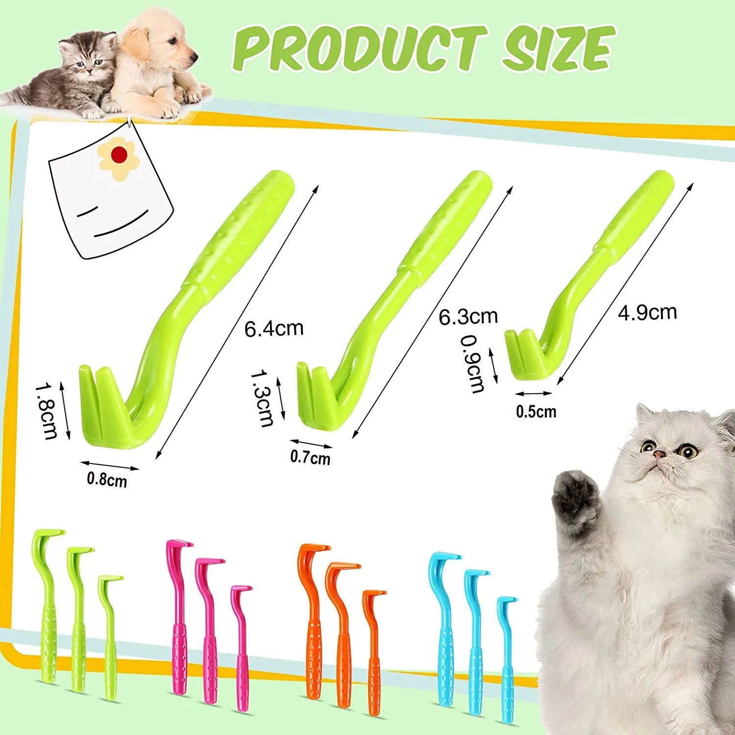 3pcs Remover Tweezer Tick Flea Remover Hook Tick Pull Pet Cat Dog Tick Clamp Accessaries Pet Mite Flea Extractor Dog Accessarie