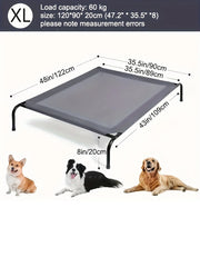 Elevated Dog Bed with Breathable Mesh | Portable Raised Pet Bed for Small, Medium & Large Dogs | Outdoor Cooling Dog Bed for Camping & Beach
