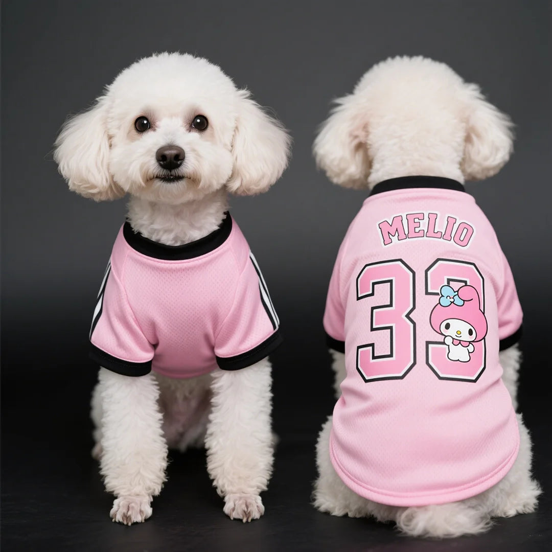 2025 Pet Dog Clothing Set Vests and T-Shirts Breathable and Cool Summer Apparel Brand Mellody IP Licensed Patterns Dog King