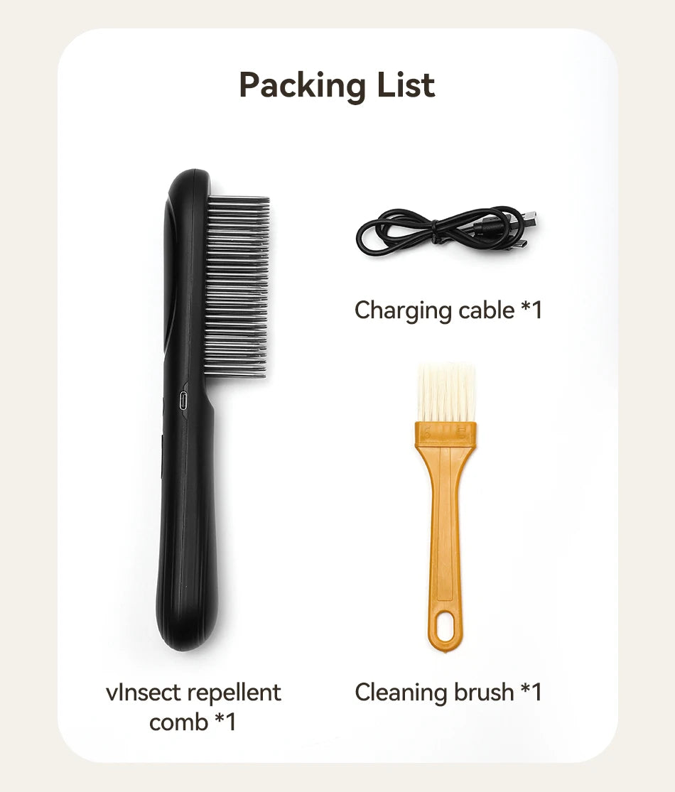 ROJECO Electric Flea Comb Anti Lice Grabber Brush Flea Removal Brush Multifunctional Comb Pet Dog Cat Hair Cleaner Accessories