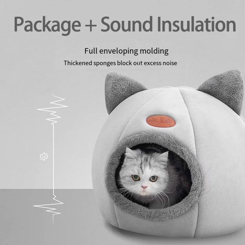 Winter Warm Cat Nest Soft Material Three Models Comfortable Mat Bottom Waterproof Pet Nest House Living Room Bedroom Deep Sleep