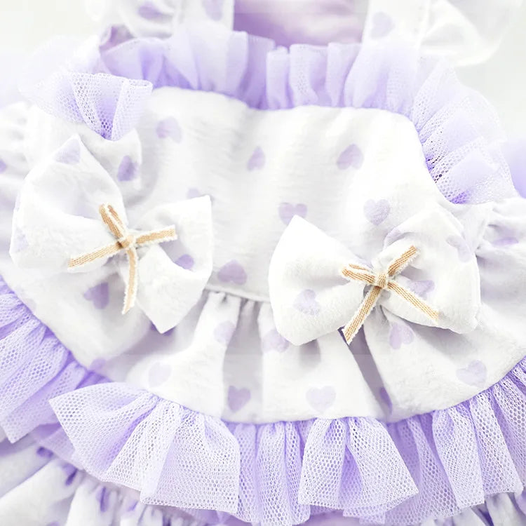 Dog clothes spring and summer thin cat princess skirt tutu skirt suspender lolita small dog teddy pet