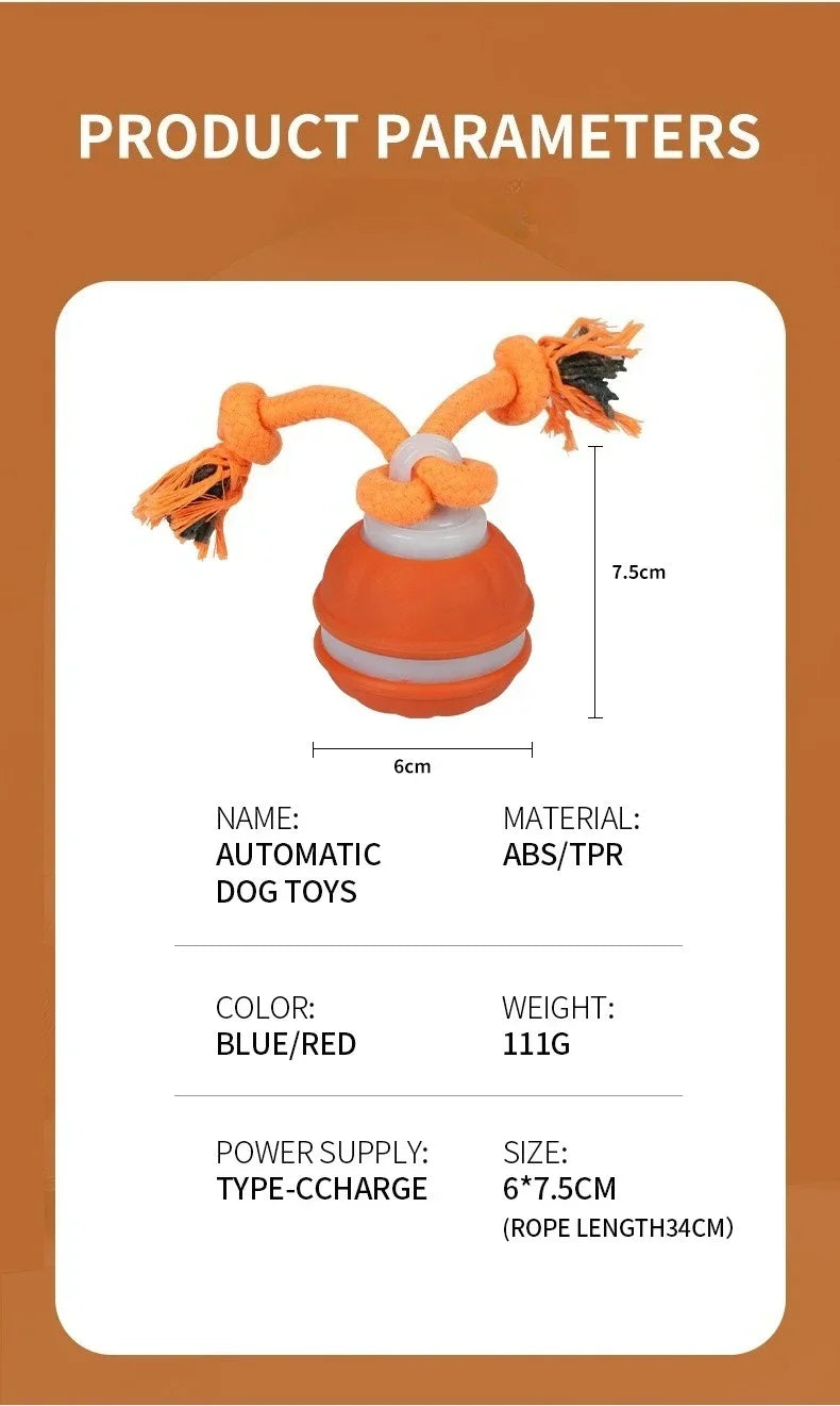 Pet Ball for Dogs Interactive Toys Motion Activate Rolling Ball for Puppy/Small Dogs Automatic Moving Toy USB Rechargeable Toy