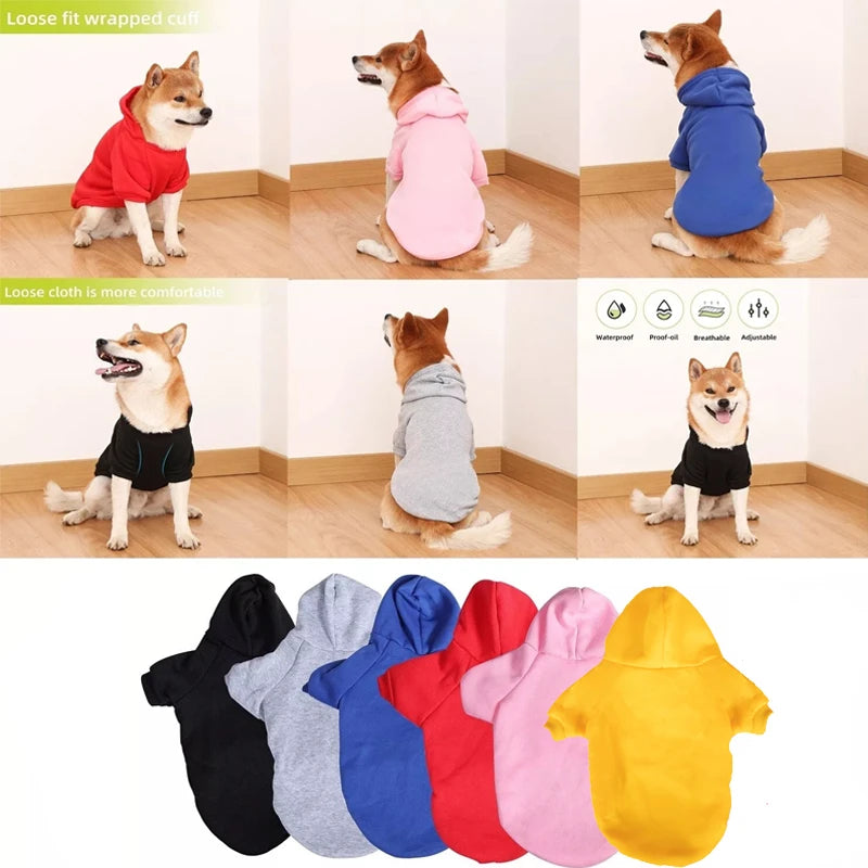 Winter Dog Clothes Sport Hoodies Sweatshirts Warm Coat Clothing Autumn for Small Medium Large Dogs Big  Pets Puppy hooded sweats
