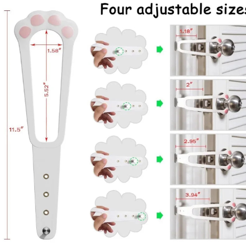 Cat Door Holder Latch Adjustable Dog Door Stopper Elastic Gate Lock Flex Latch Strap Keep Dog Out From Entering Pet Gate Supply
