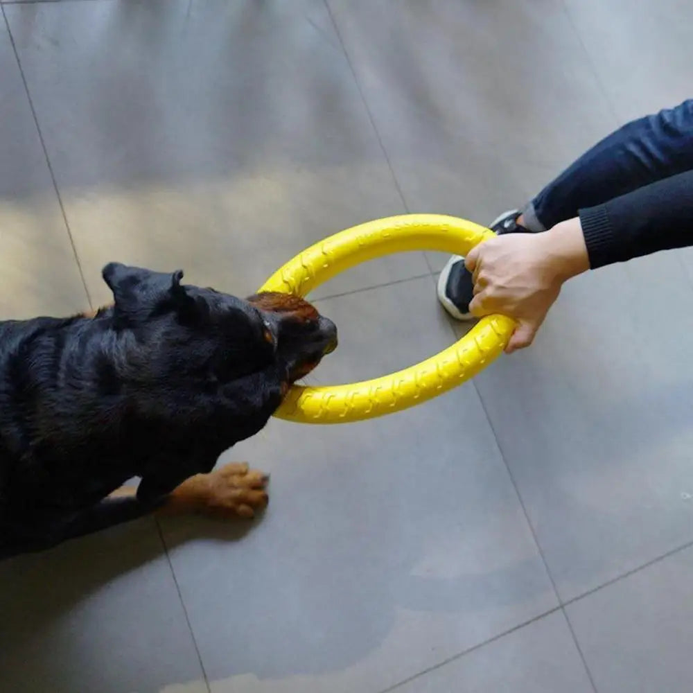 Dog Ring Toys Pet Flying Disk Training Ring Puller Anti-Bite Floating Interactive Supplies Dog Aggressive Chewing Toys