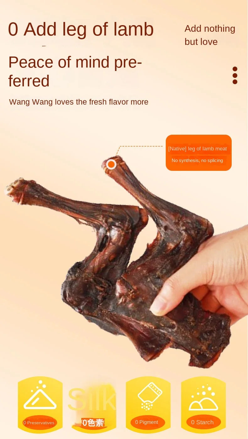 Pet Snacks Dried Lamb Legs Dog Snacks Crispy Big Bones Adult Dog and Puppy Molar Sticks Tooth Cleaning Bone Food Pet Snacks