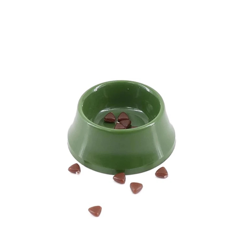 1/12 Dollhouse Miniature Food Play Scene Model Shooting Props Dog Food Cat Food Bowl/With Dry Food Doll Accessories Toys
