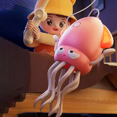 Electric Dancing Squid Auto-Sensing Obstacle Avoidance Electronic Pet with Music and Light Rechargeable Interactive Toy Gifts