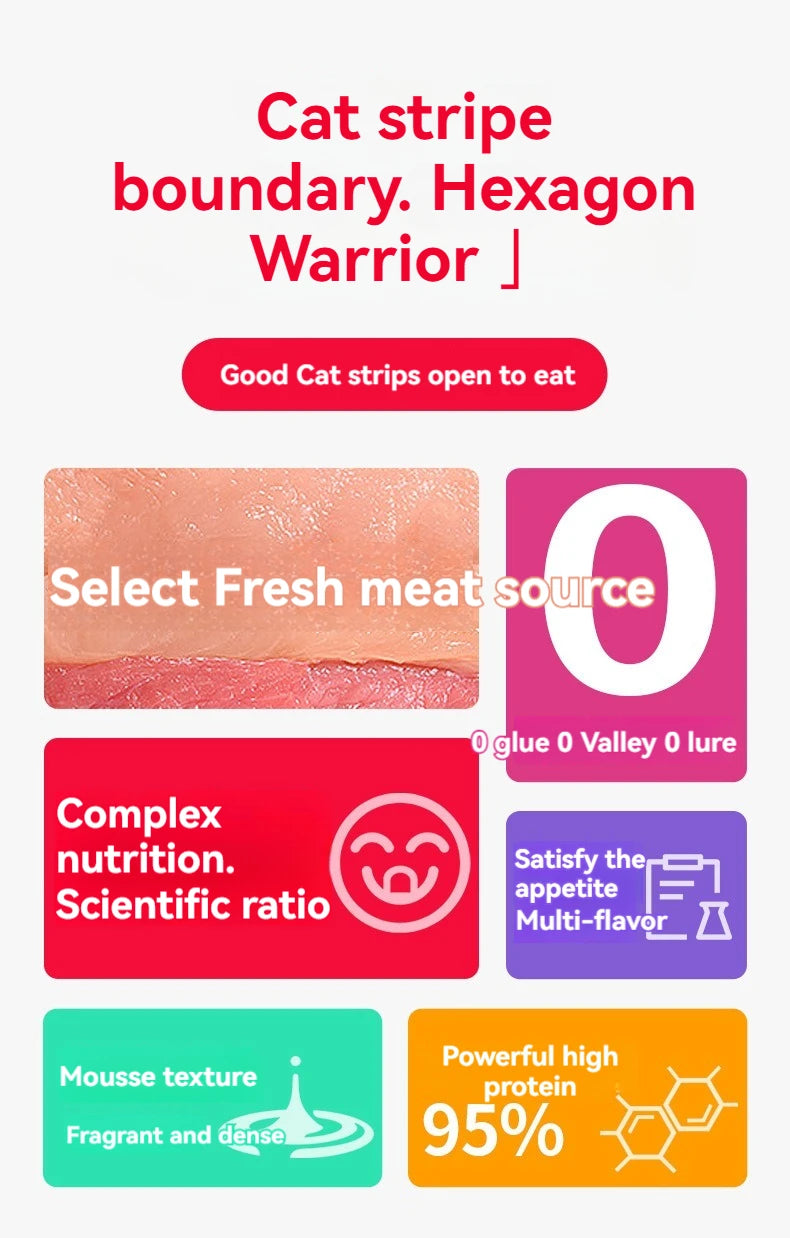 Cat food pet snacks 15g/piece liquid wet food tuna chicken canned hair cheek cat snacks