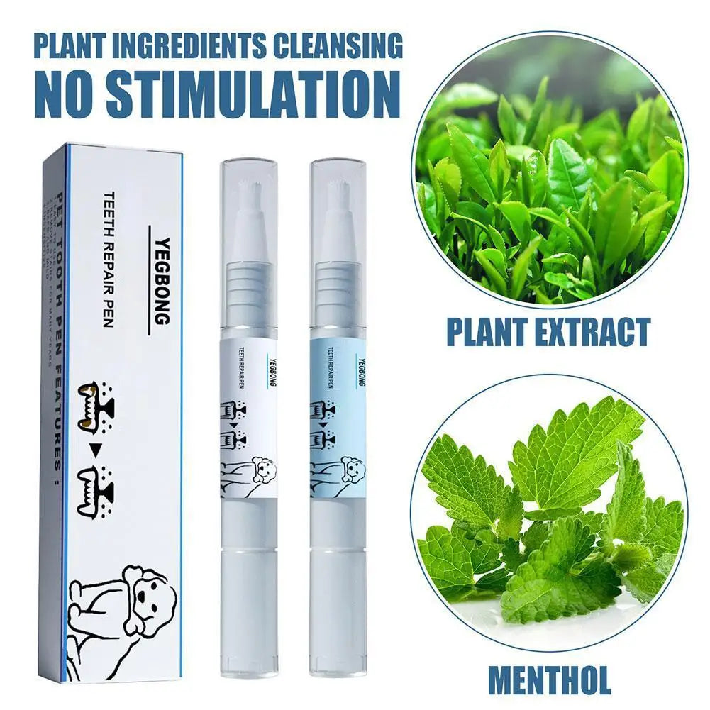 Teeth Cleaning Pen for Dog Pet Toothbrush Pen Dog Tartar Remover for Teeth Cat/Dog Tooth Whitening Pen Pet Oral Care Stick