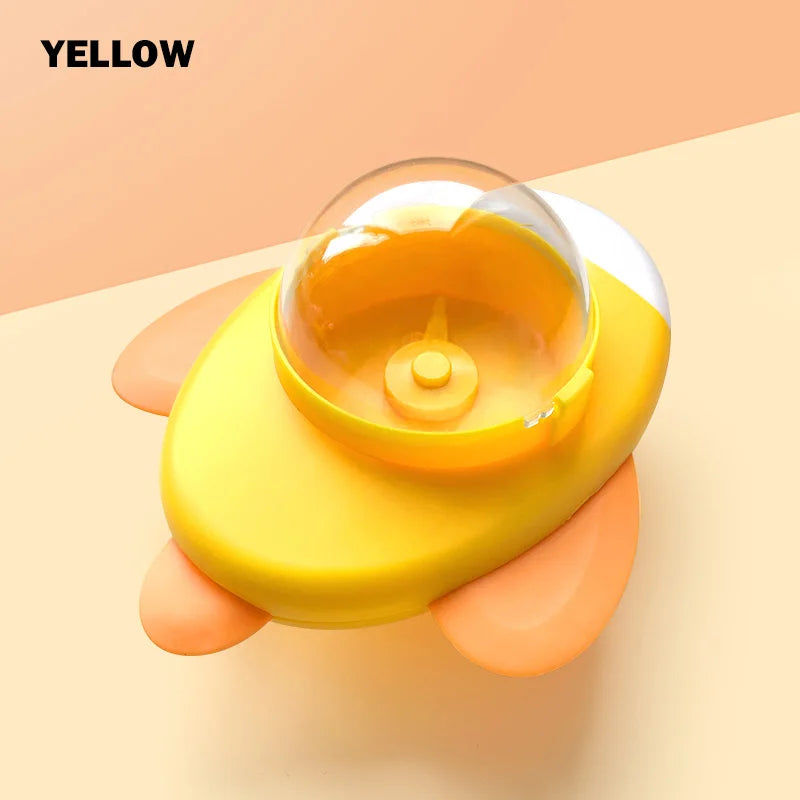 Interactive Dog And Cat Toy Pet Automatic Food Treat Dispenser Cartoon Duck Design Slow Food Pet Snack Feeder for Dog Training