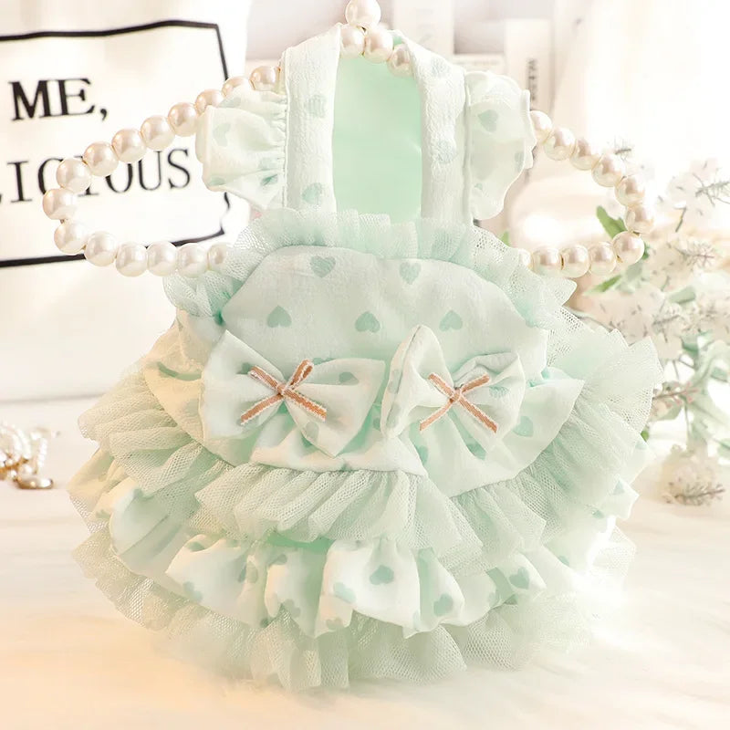 Dog clothes spring and summer thin cat princess skirt tutu skirt suspender lolita small dog teddy pet